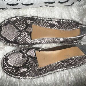 Edith Heath Snakeskin Espadrilles in Black and Gray